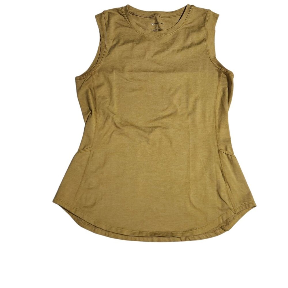 Fabletics‎ Tank Top Sleeveless Activewear Crew Neck Yellow Womens Large / 10